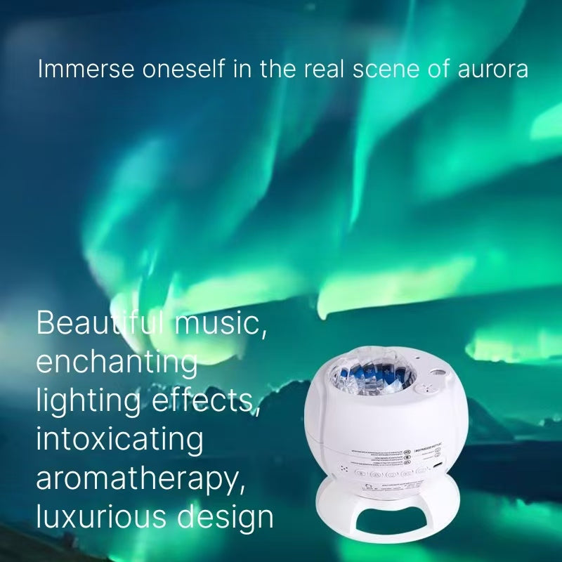 Aurora Borealis Starry Sky Light Projector Starry Sky Room Master Bedroom Romantic Atmosphere Nightlight Bluetooth Speaker