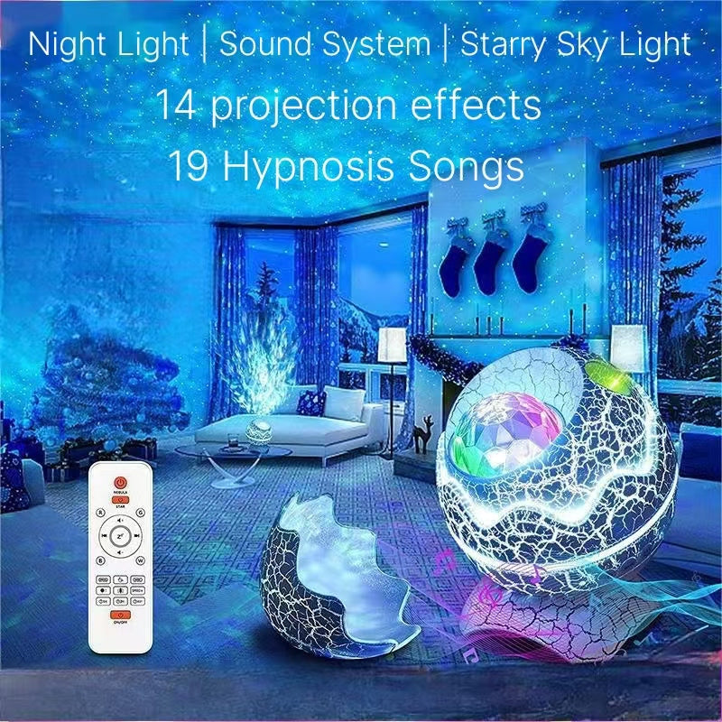 Internet celebrity romantic Bluetooth rainbow water pattern starry sky light, starry sky atmosphere light, laser bedroom room night light