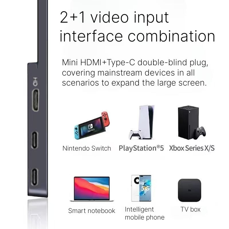 Switch/ps4/5 notebook 144 secondary screen, mobile live streaming, same screen 4K, convenient external expansion display screen