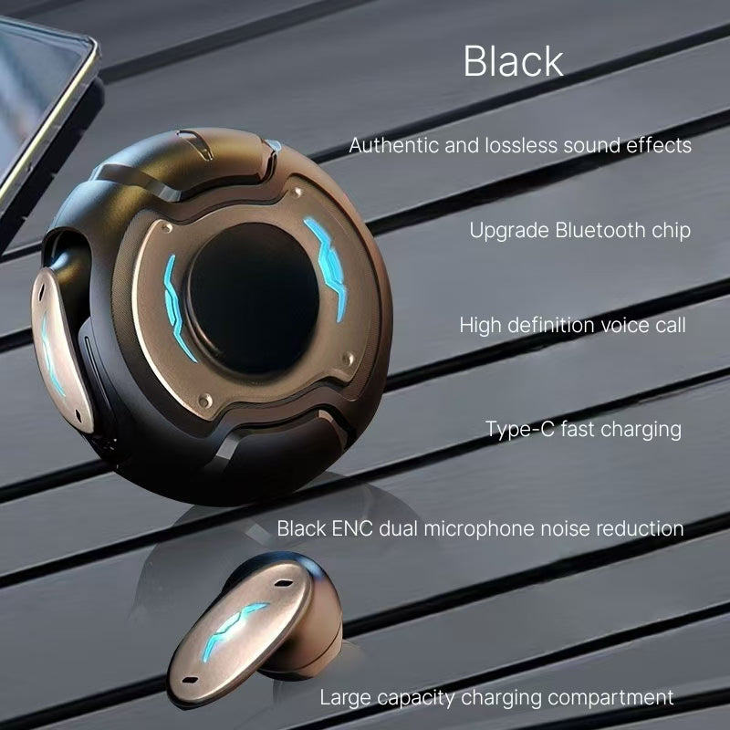 Black technology Bluetooth earphones can be used as glowing fingertip gyroscopes with ultra long battery life. They are a pressure boosting tool for young people and can rotate earphones