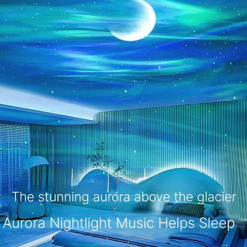 Aurora Borealis Starry Sky Light Projector Starry Sky Room Master Bedroom Romantic Atmosphere Nightlight Bluetooth Speaker