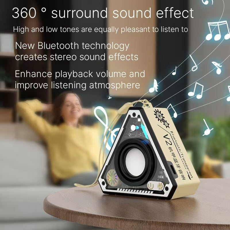 Bluetooth speaker with high quality and long battery life, interconnected subwoofer, desktop outdoor all-in-one speaker