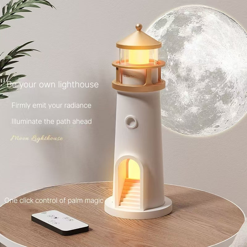 Creative Moonlight Lighthouse Bluetooth Speaker Dormitory Desktop Decoration for Men's Birthday Gifts for Girls, Exclusive and Premium